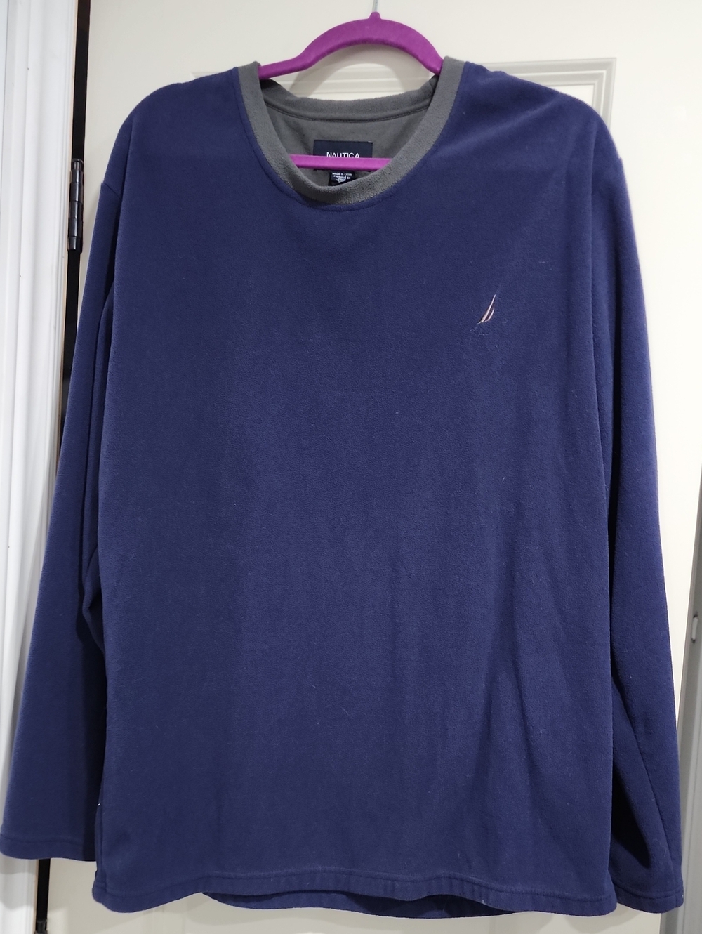 🛳Nautica Men's Long Sleeve Shirt Blue Large